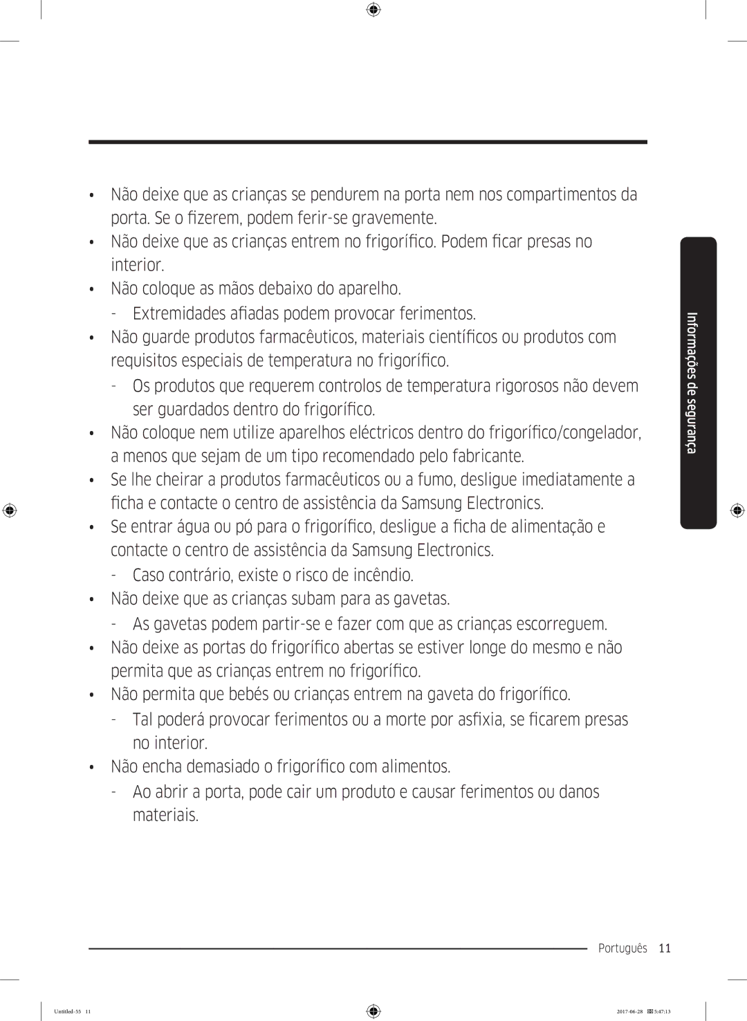 Samsung RF56K9041SR/ES manual Português 11  